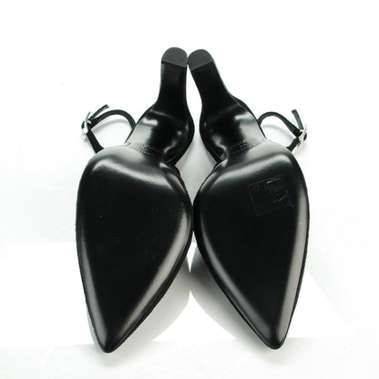 Hermes Goatskin Suede Kessy Pumps 38 Black 5 of 8