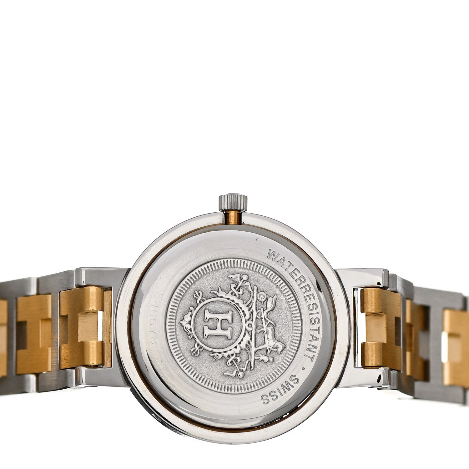 Hermes Stainless Steel 24mm Clipper Quartz Watch Gold 4 of 4