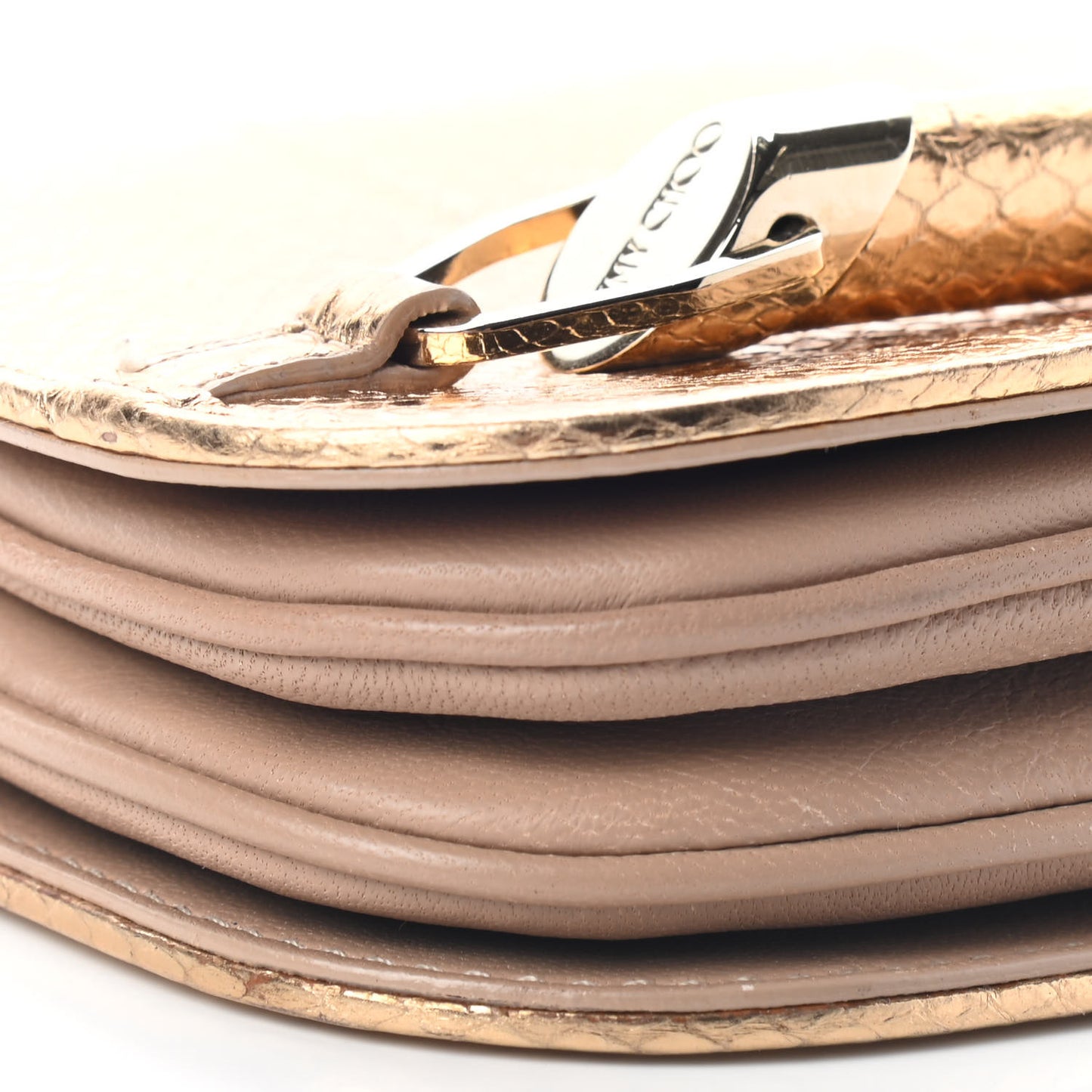 Metallic Elaphe Zadie Crossbody Bag Gold