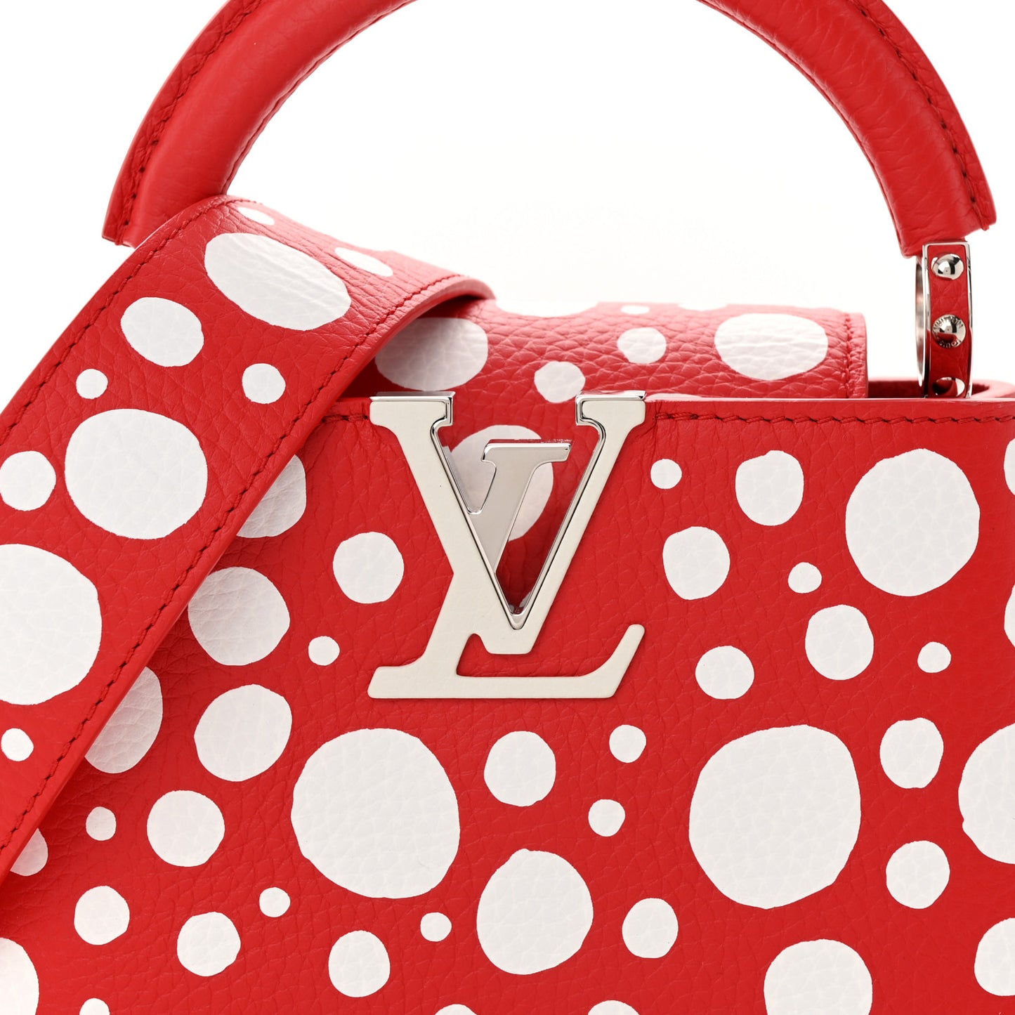 LV X YK Taurillon Capucines Mini Red White