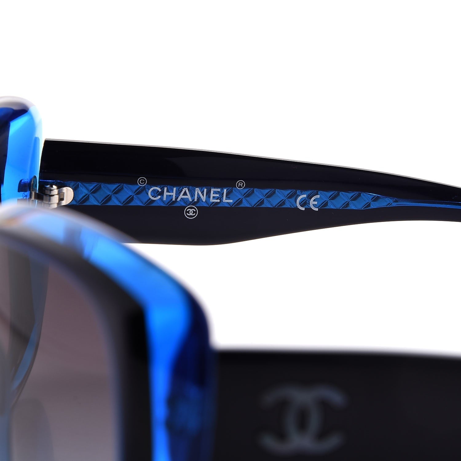 Chanel Mother of Pearl CC Sunglasses 40919 Blue 5 of 7