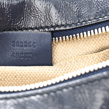 Gucci Vernice Naplack Small Soho Disco Bag Uniform Blue 7 of 11