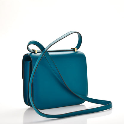 Hermes Tadelakt Constance 18 Bleu Izmir 3 of 20