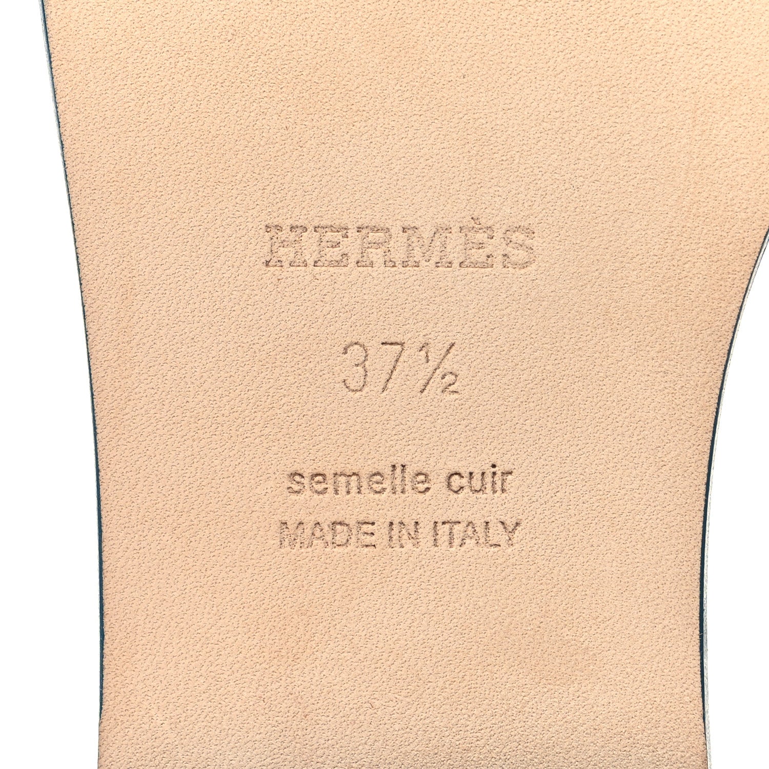 Hermes Calfskin Oran Sandals 37.5 Bleu Emeraude 7 of 9