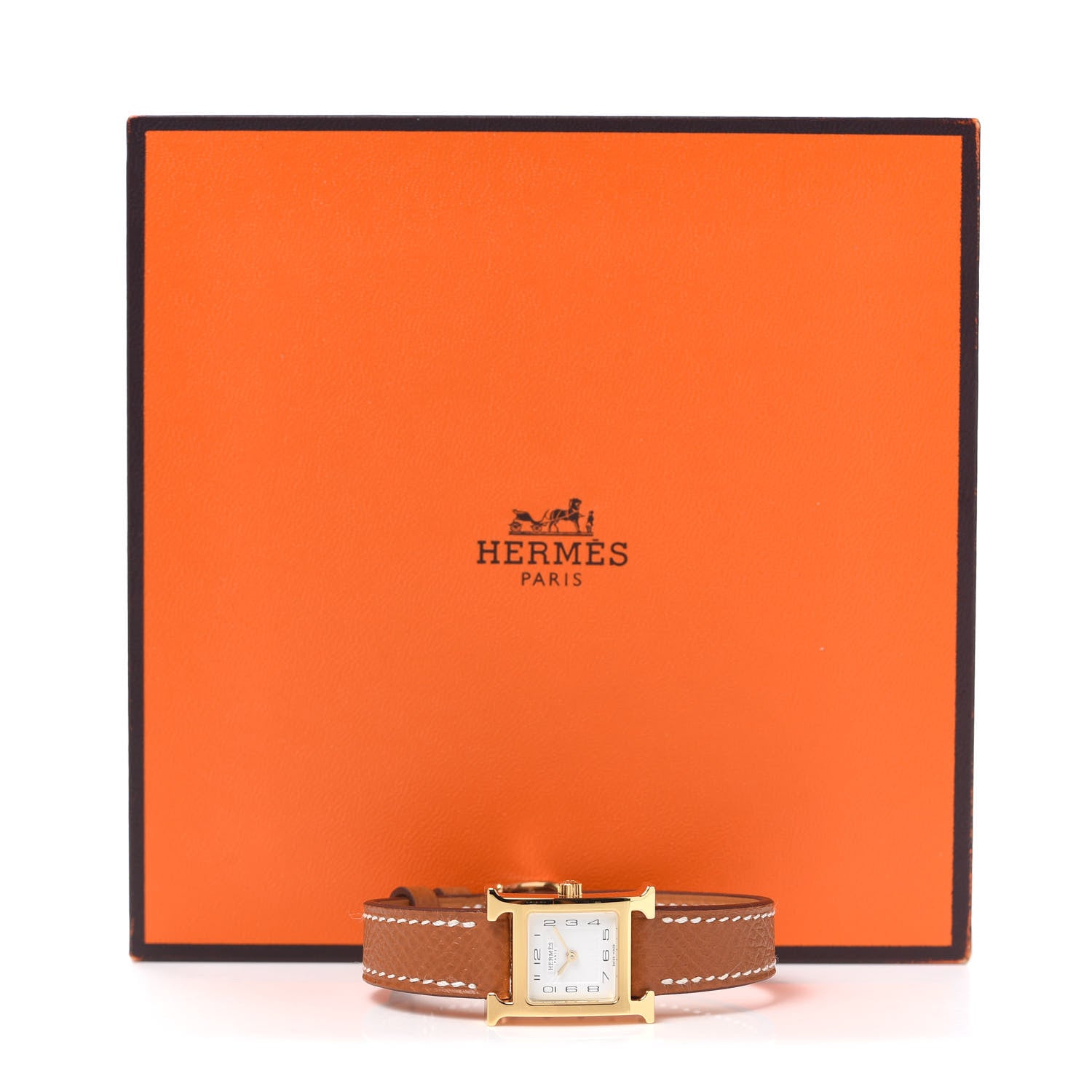 Hermes Stainless Steel Epsom 17.2mm Heure H Hour Quartz Watch Gold 5 of 5