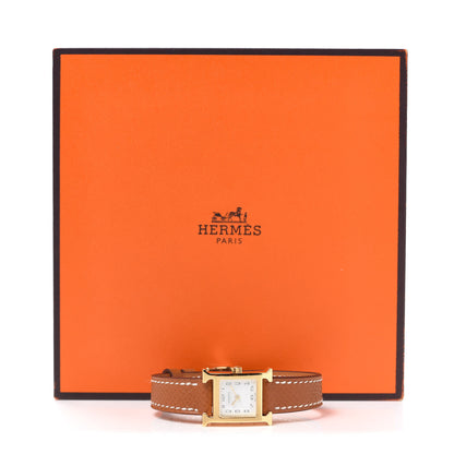 Hermes Stainless Steel Epsom 17.2mm Heure H Hour Quartz Watch Gold 5 of 5