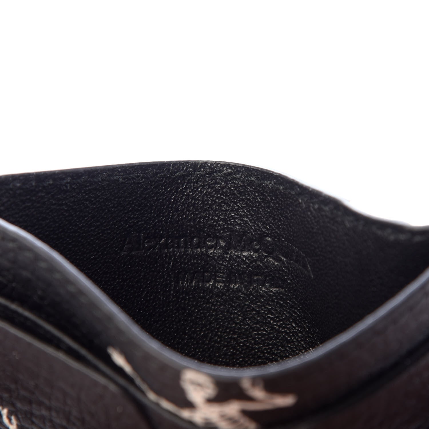 Alexander McQueen Calfskin Dancing Skeleton Card Holder Black 5 of 6