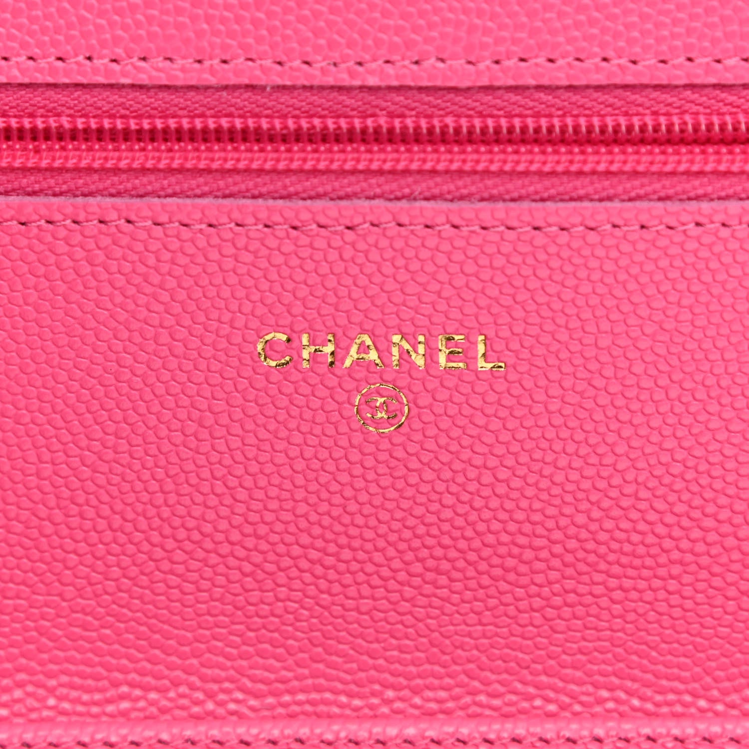 Chanel Caviar Quilted Wallet On Chain WOC Fuchsia 6 of 13