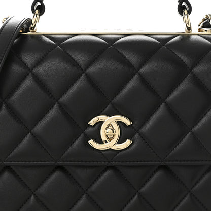 Chanel Lambskin Quilted Medium Trendy CC Flap Dual Handle Bag Black 8 of 11