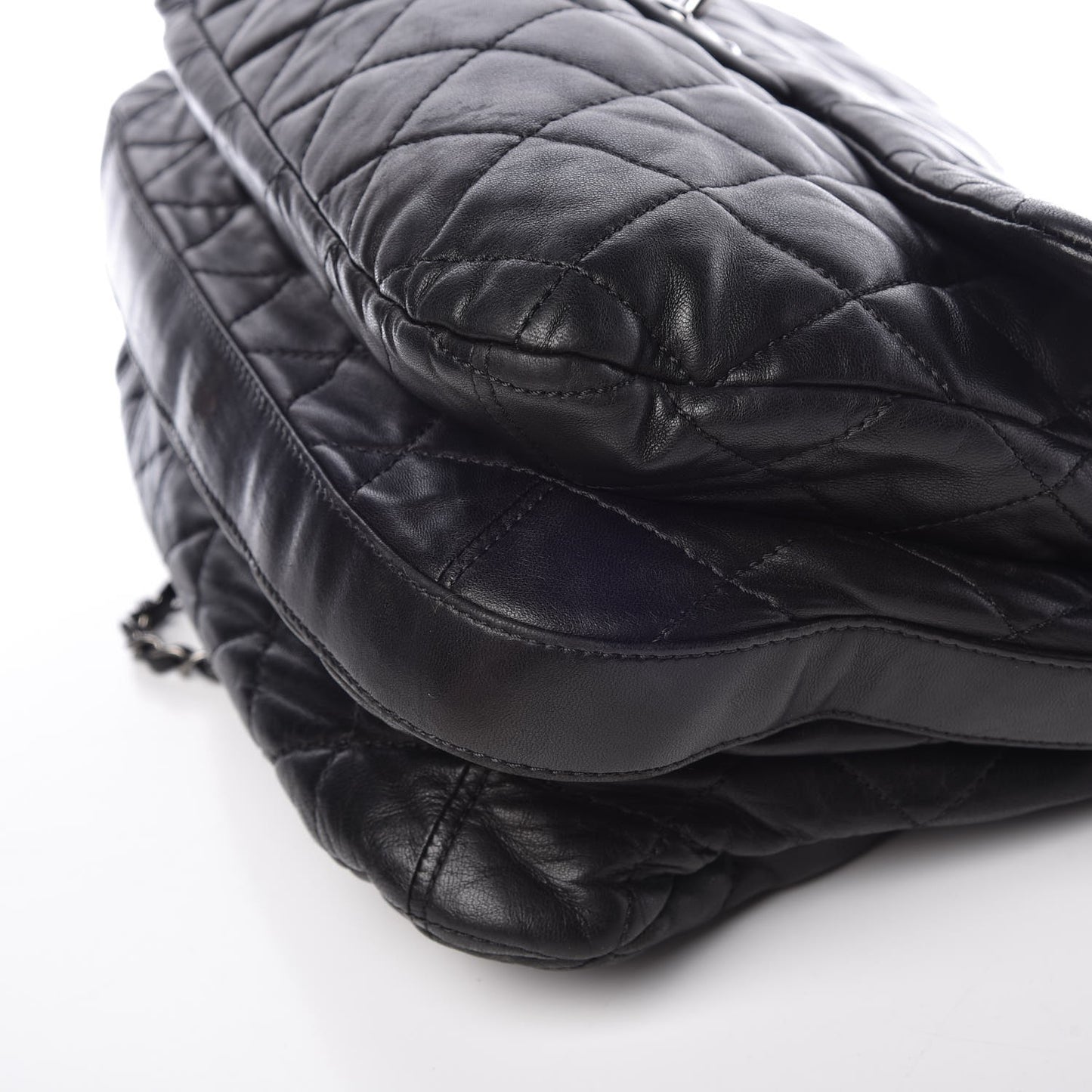 Lambskin Quilted 3 Maxi Flap Bag Black