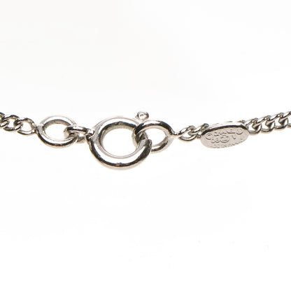 Chanel Crystal Timeless CC Necklace Silver 5 of 5
