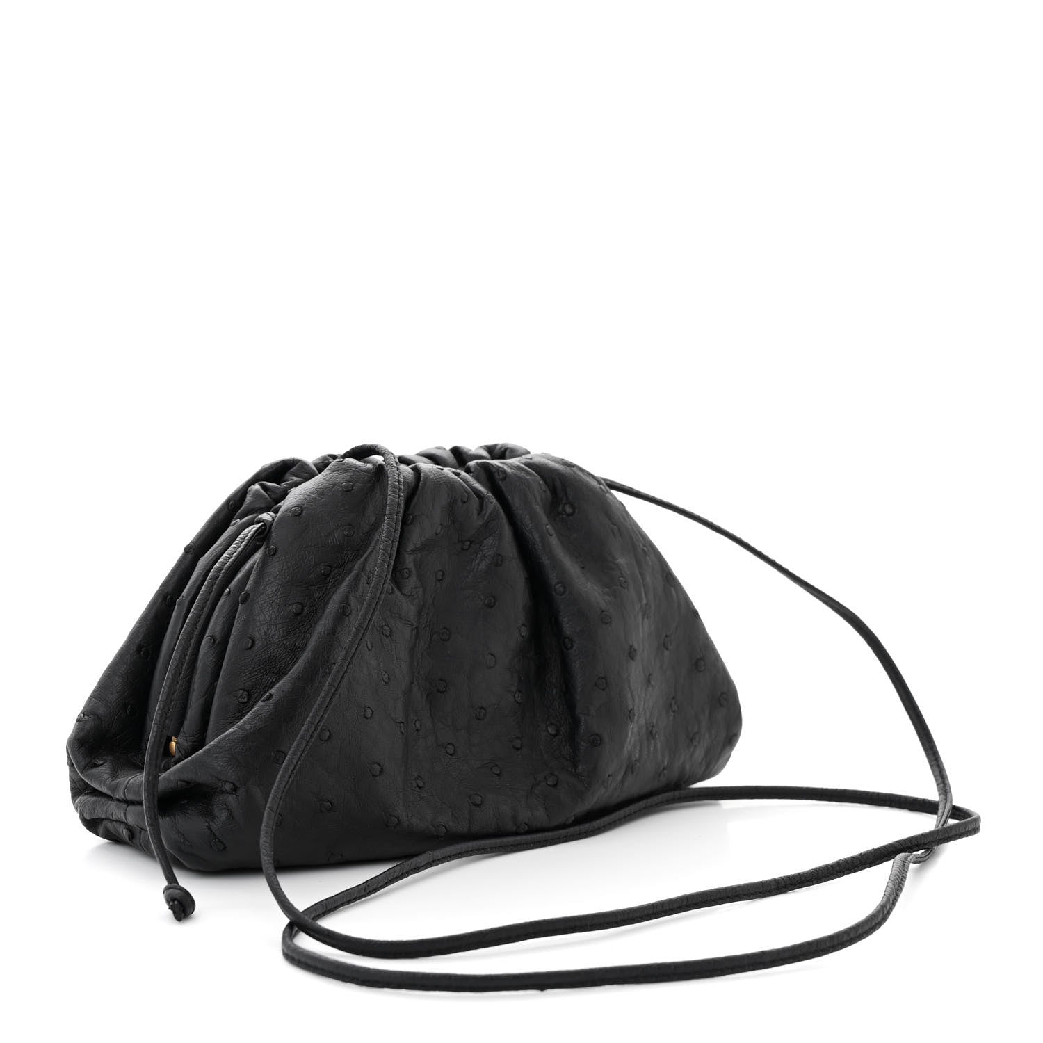 Bottega Veneta Ostrich The Mini Pouch Fondente 3 of 10