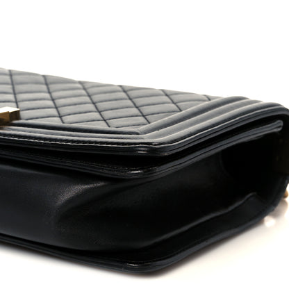Chanel Lambskin Quilted Medium Boy Flap Black 10 of 10