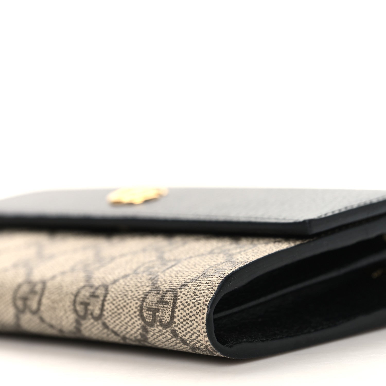 Gucci Dollar Calfskin GG Supreme Monogram Petite GG Marmont Wallet Chain Bag Black Beige Ebony 10 of 10