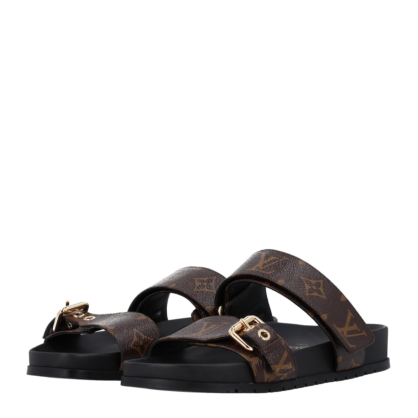 Monogram Bom Dia Mule Sandals 37 Black