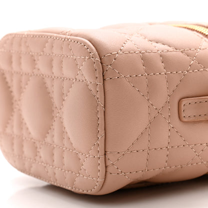 Christian Dior Lambskin Cannage Micro Lady Dior Vanity Case Rose Des Vents 10 of 12