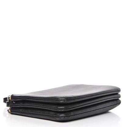 Celine Lambskin Small Trio Crossbody Bag Black 4 of 16