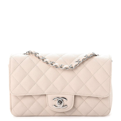 Chanel Caviar Quilted Mini Rectangular Flap Light Beige 1 of 8