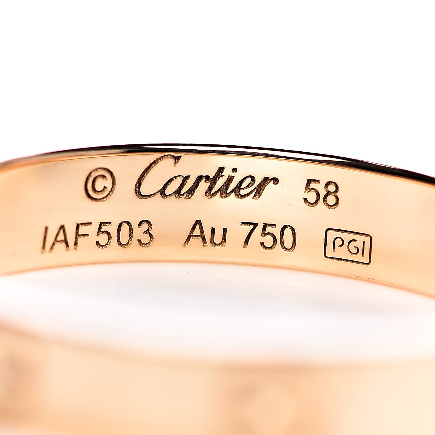Cartier 18K Pink Gold 3.5mm LOVE Wedding Band Ring 58 8.25 4 of 5