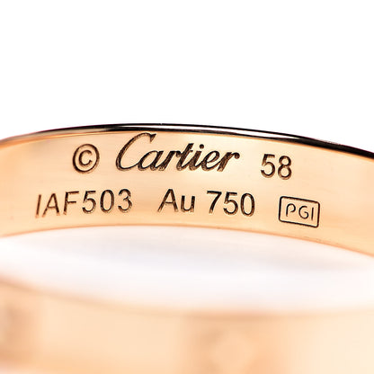 Cartier 18K Pink Gold 3.5mm LOVE Wedding Band Ring 58 8.25 4 of 5