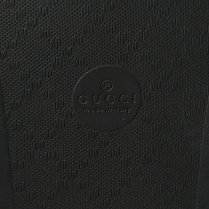 Gucci Rubber GG Monogram Perforated Womens Slide Sandals 38 Black 6 of 6