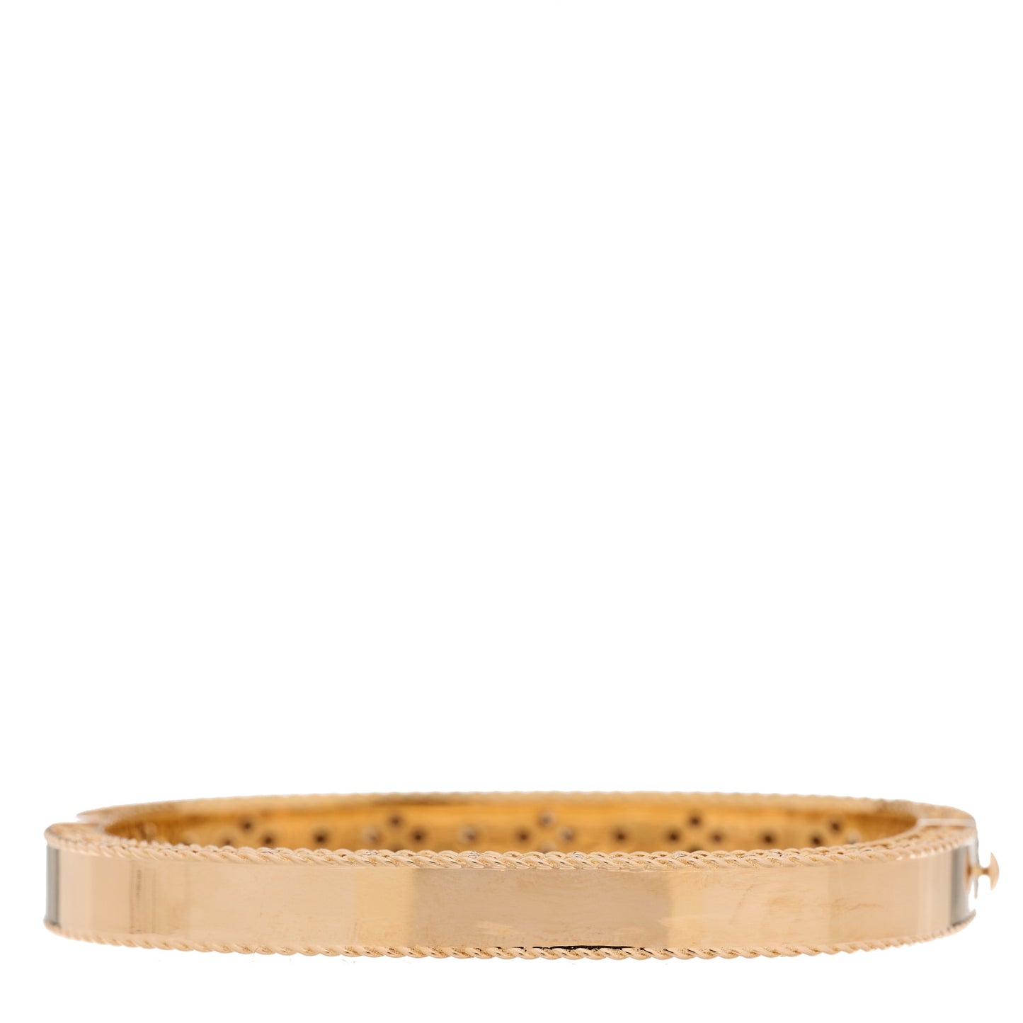 18K Rose Gold Black Diamond Venetian Princess Bangle Bracelet