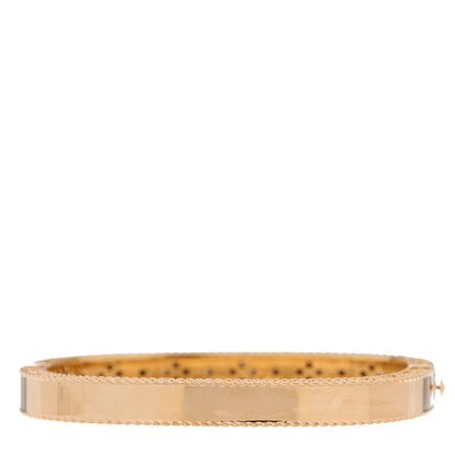 Roberto Coin 18K Rose Gold Black Diamond Venetian Princess Bangle Bracelet 3 of 4