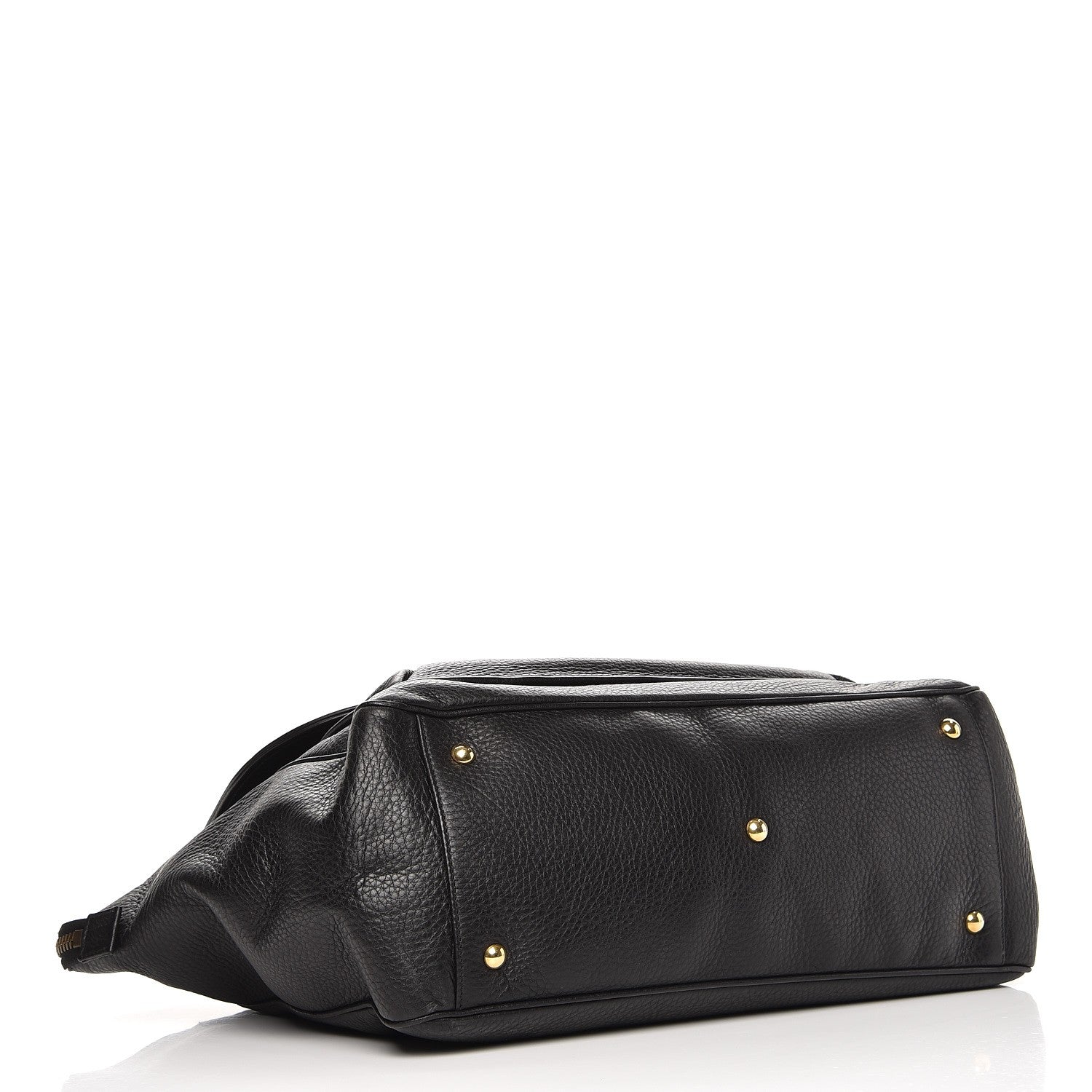 Gucci Pebbled Calfskin Medium 1973 Top Handle Satchel Black 4 of 11