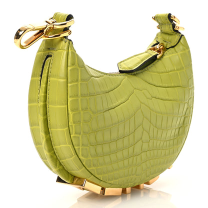 Fendi Crocodile Nano Fendigraphy Hobo Charm Wasabi 2 of 10