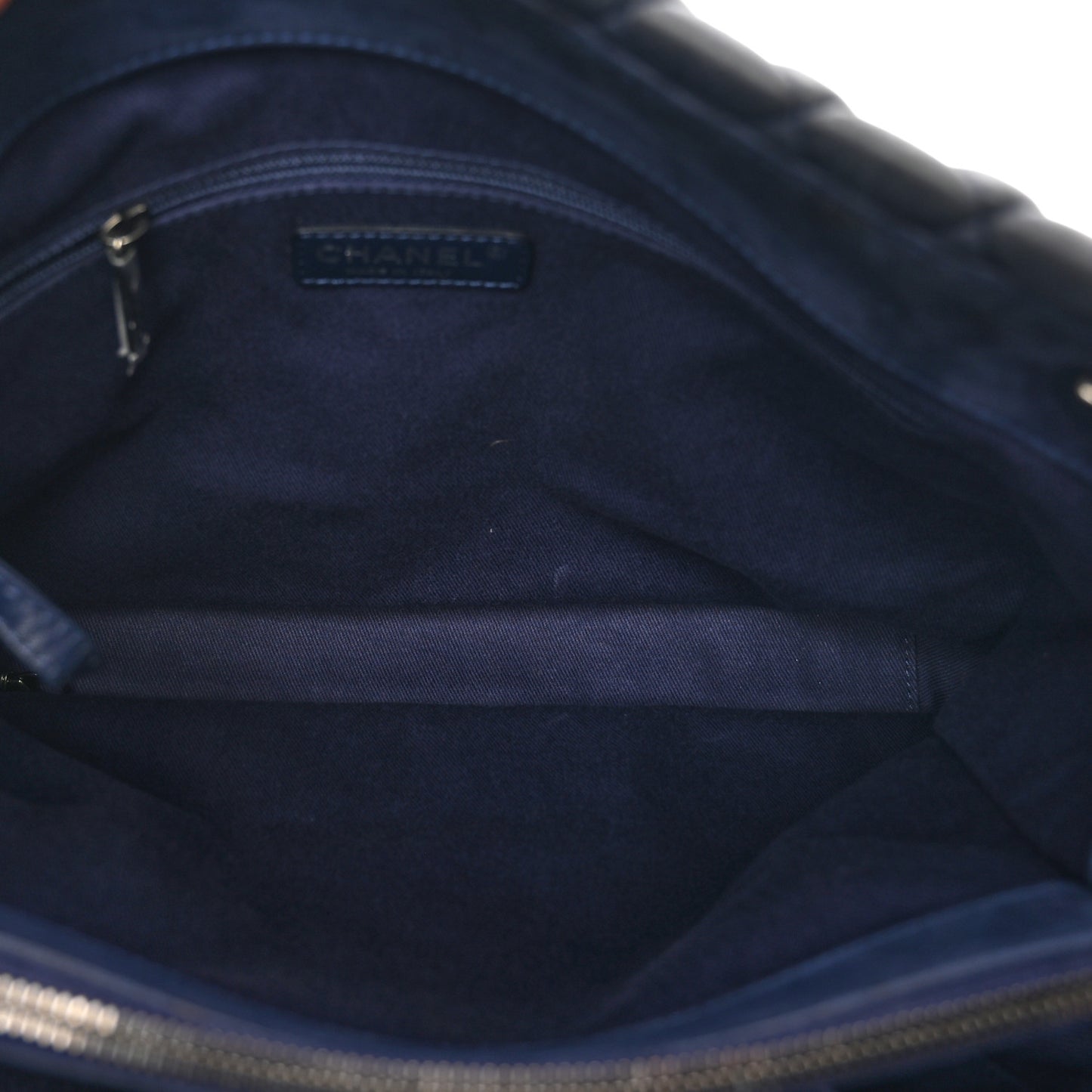 Lambskin Quilted New Bubble North South Tote Navy