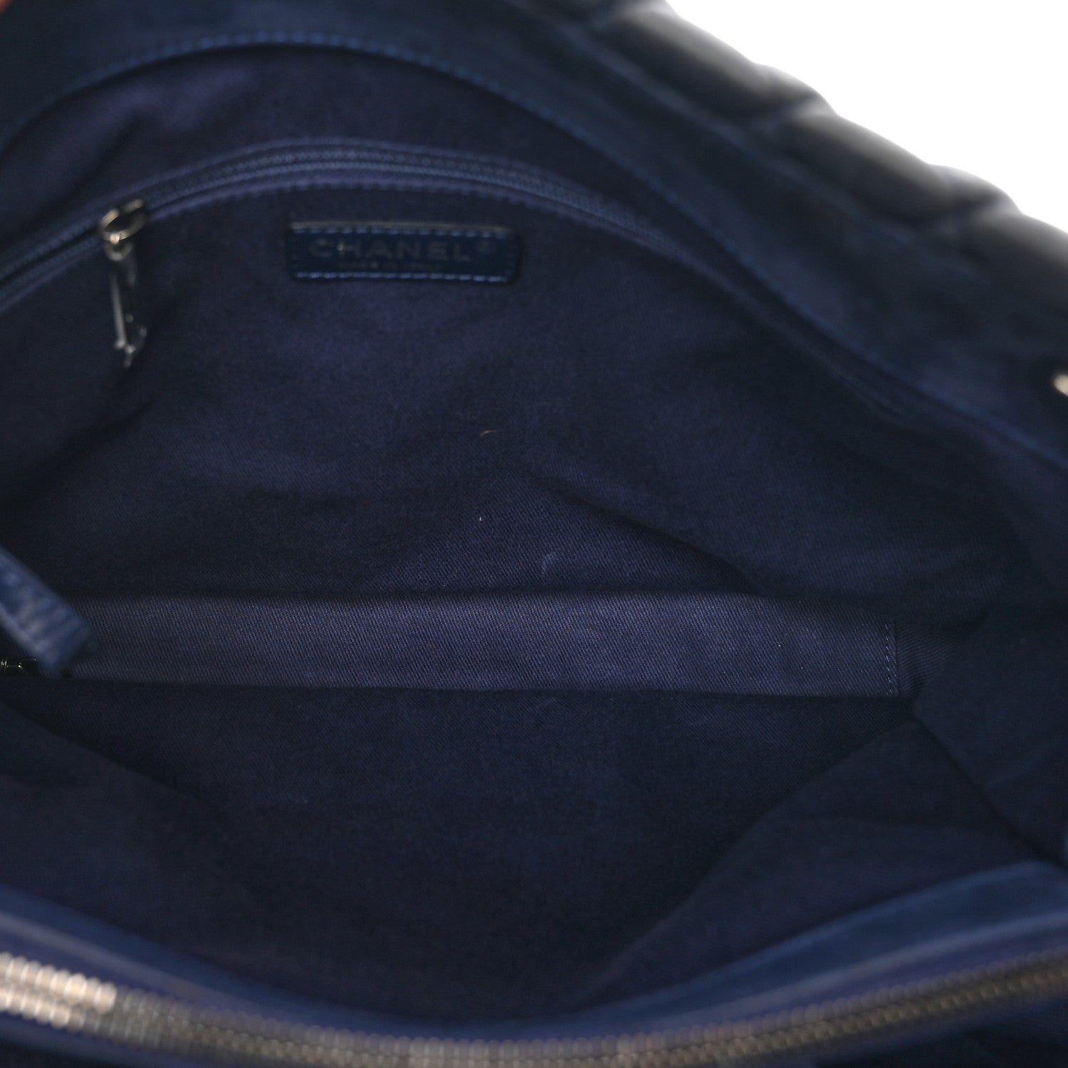 Chanel Lambskin Quilted New Bubble North South Tote Navy 7 of 12