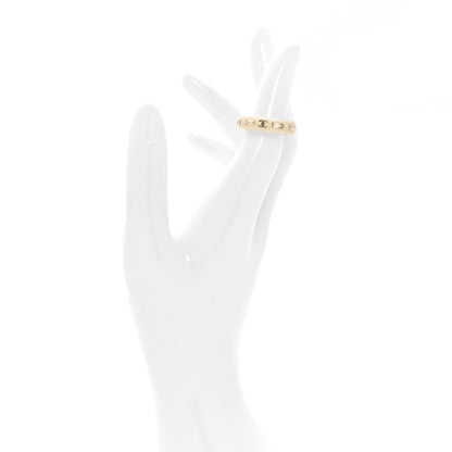 Chanel Resin Crystal Baguette CC Ring 53 6.5 White 2 of 4