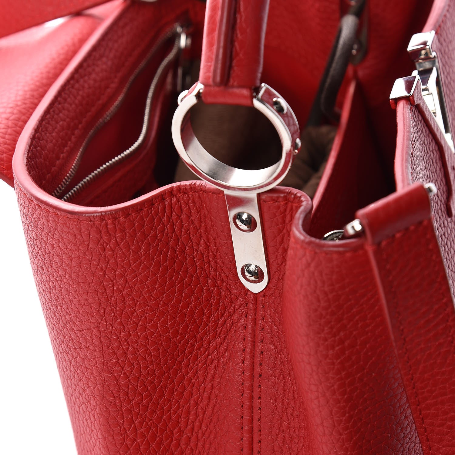 Louis Vuitton Taurillon Capucines BB Rubis 14 of 14
