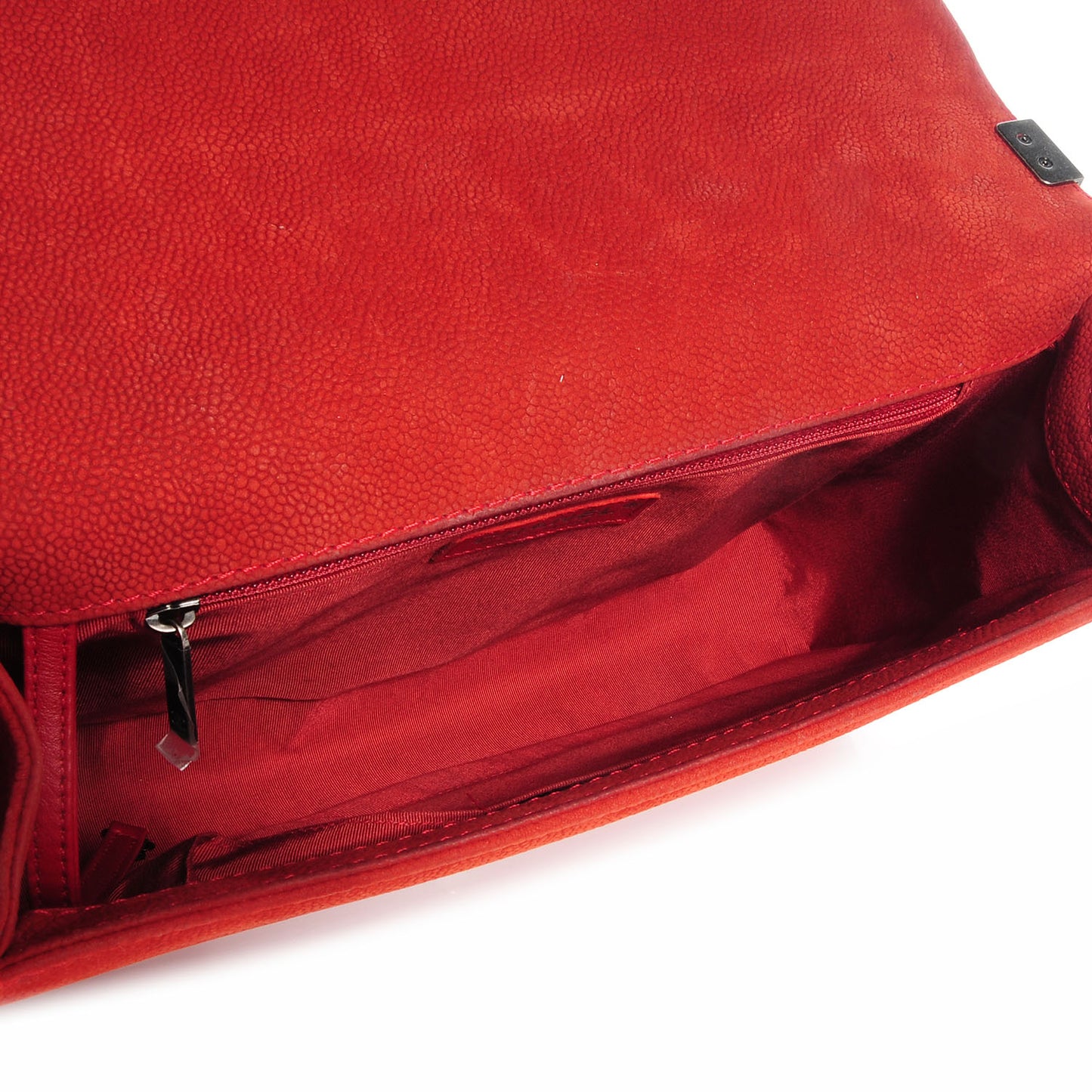 Iridescent Caviar Large Boy Flap Red