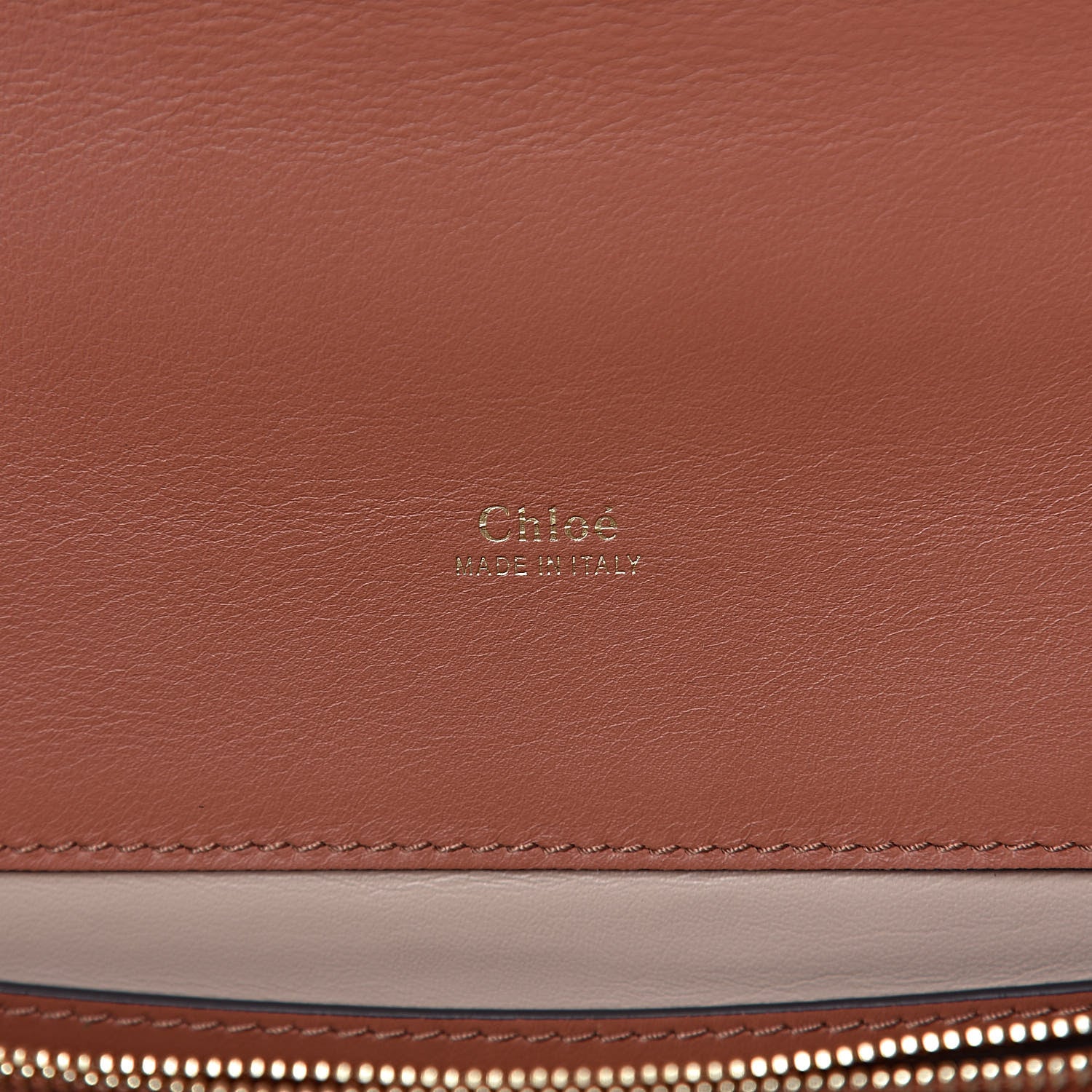 Chloe Calfskin Crocodile Embossed Aby Chain Shoulder Bag Chestnut Brown 6 of 10