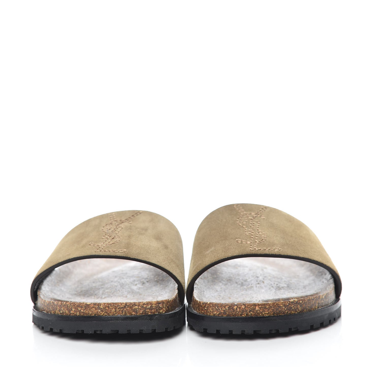 Suede Joan Slide Sandals 37 Brown