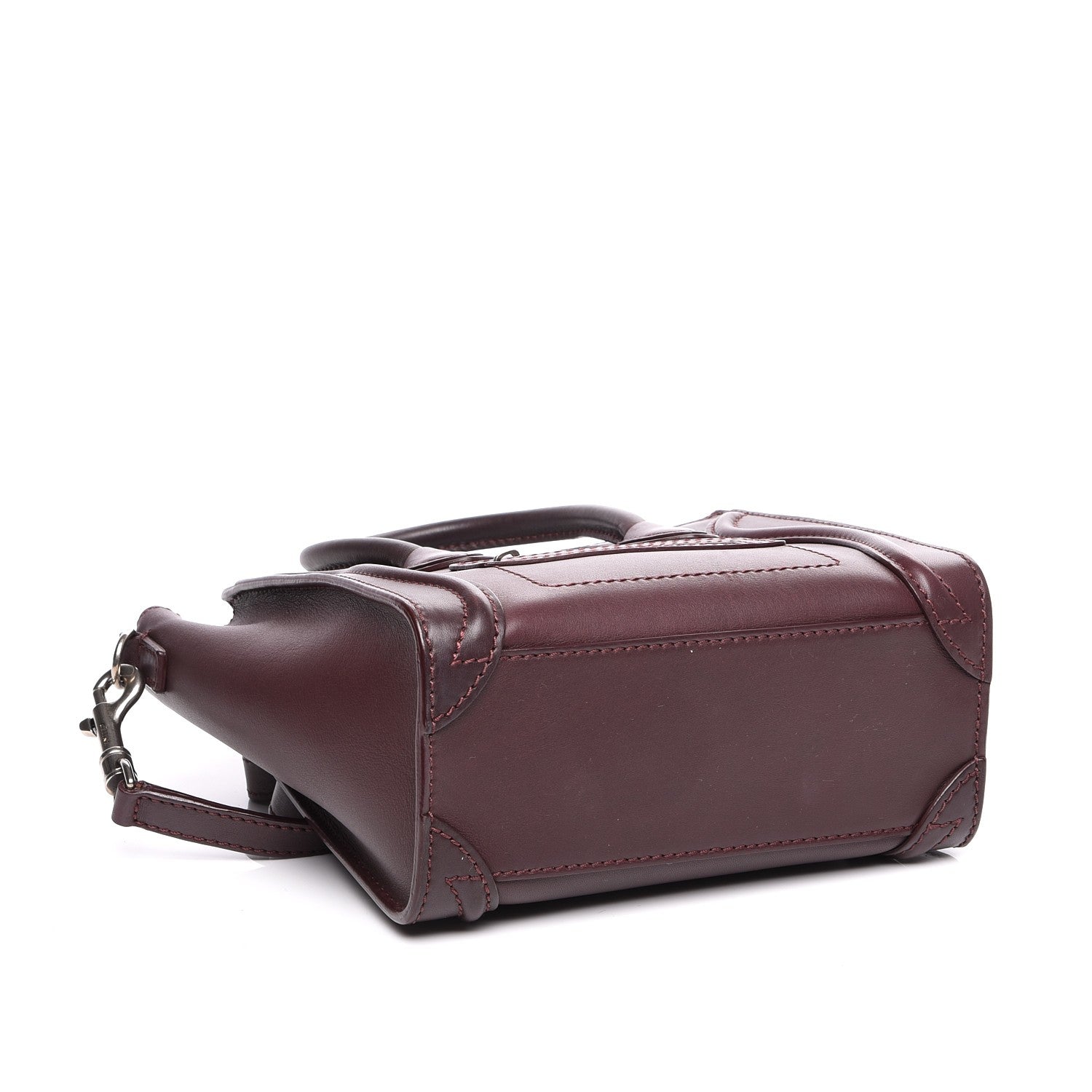 Celine Smooth Calfskin Nano Luggage Burgundy 4 of 9