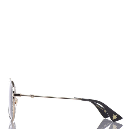 Gucci Glitter Aviator Sunglasses GG0062S Silver 3 of 7