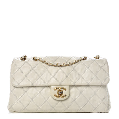 Chanel Calfskin Stitched Thin City Flap White 1 of 18