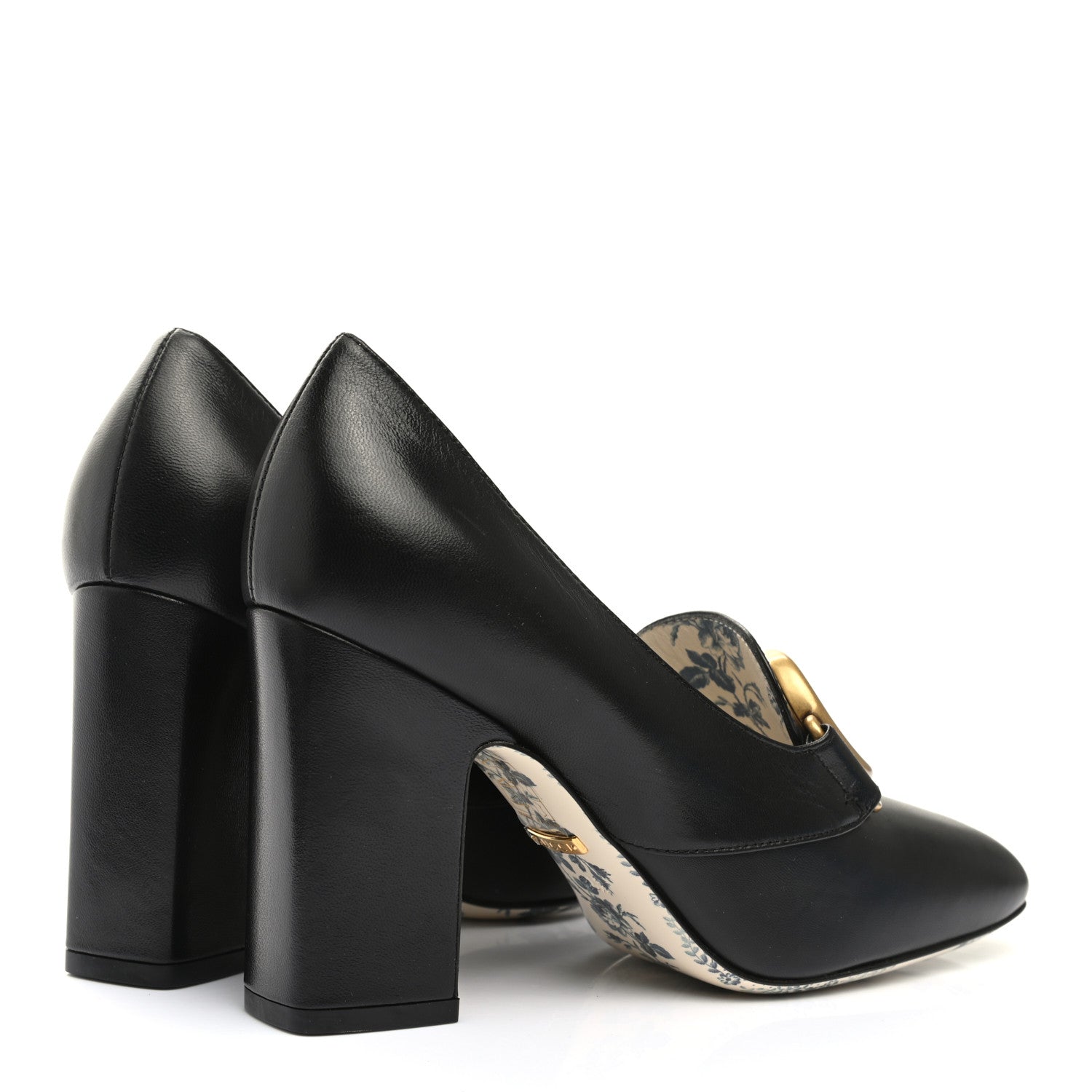 Gucci Malaga Kid GG Victoire 95mm Loafer Pumps 36.5 Black 4 of 10