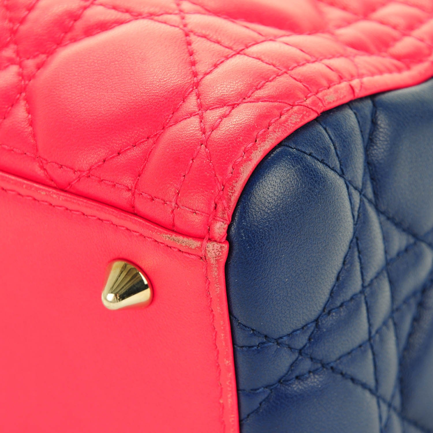 Christian Dior Lambskin Cannage Medium Tri-Color Lady Dior Pink 7 of 11