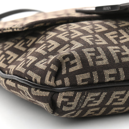 Fendi Zucchino Vitello Tube Messenger Bag Testa di Moro Beige 7 of 9