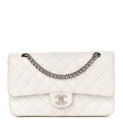 Chanel Caviar Quilted Medium Double Flap Bijoux Chain White 1 of 21