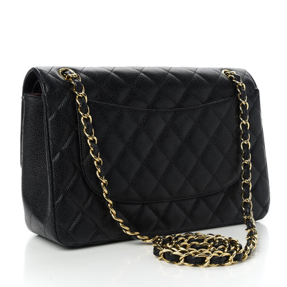 Chanel Caviar Quilted Jumbo Double Flap Black 4 of 12