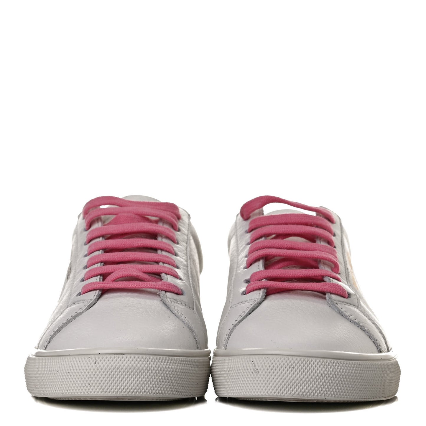 Grained Calfskin Andy Low Top Sneakers 35 White Pink