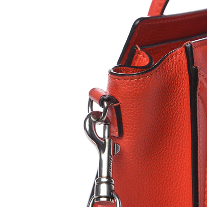 Celine Drummed Calfskin Nano Luggage Vermillion 10 of 13
