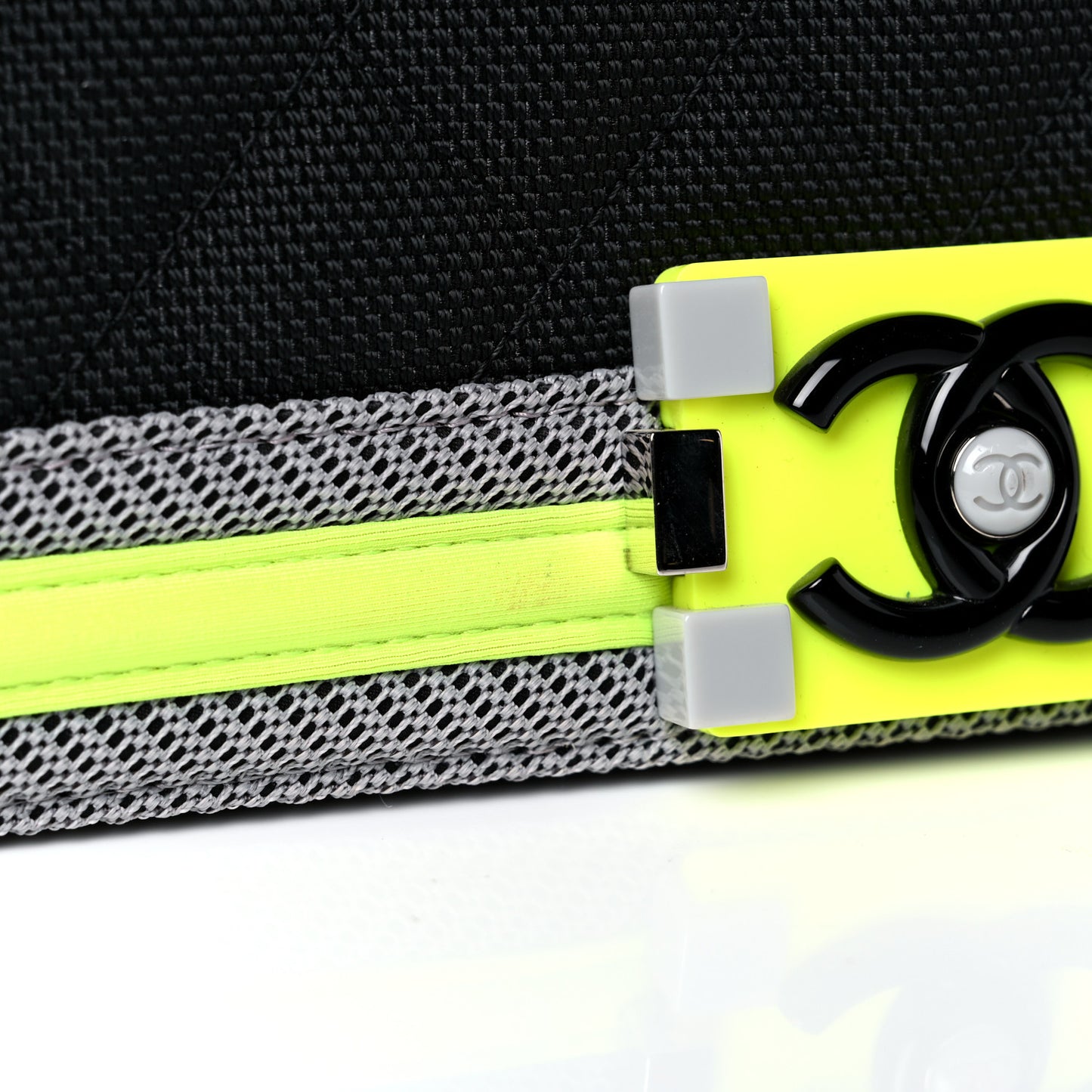 Canvas Quilted Medium Fluo Boy Flap Black Grey Yellow