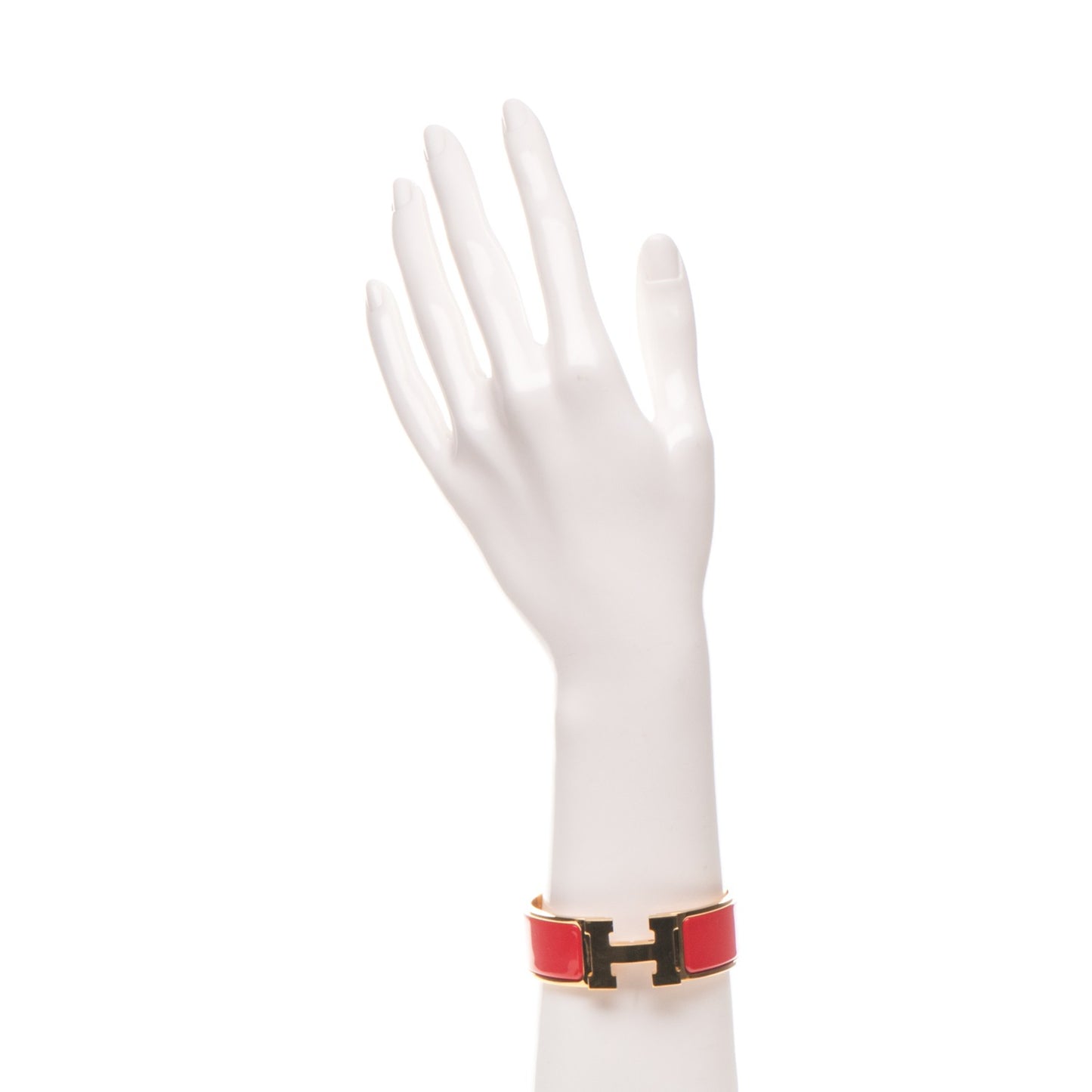 Enamel Wide Clic Clac H Bracelet PM Rouge