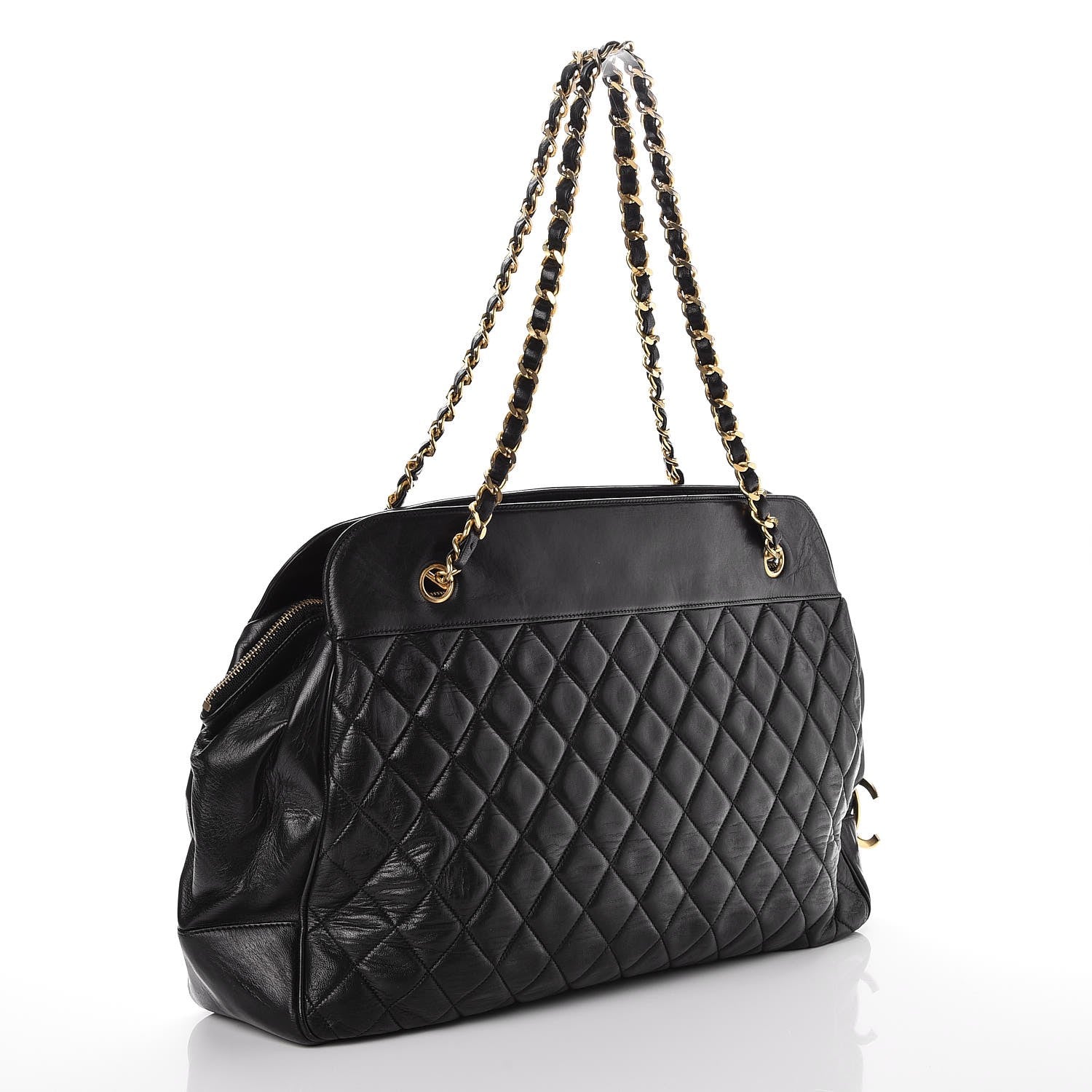Chanel Lambskin Quilted Shoulder Bag Black 3 of 8