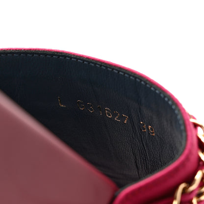 Chanel Satin Chain Flat Sandals 39 Dark Fuchsia 8 of 10